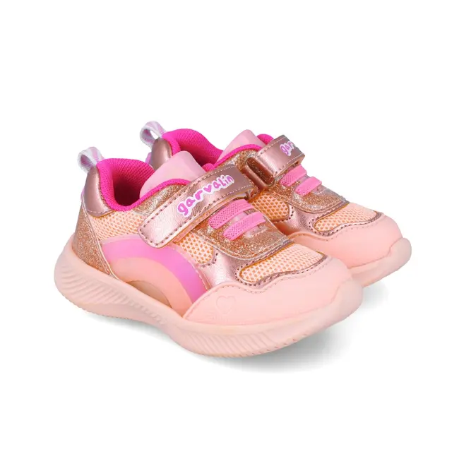 Sneakers cu leduri si curcubeu Garvalin 252801, roz (Marime: 30) JEM252801-A-30