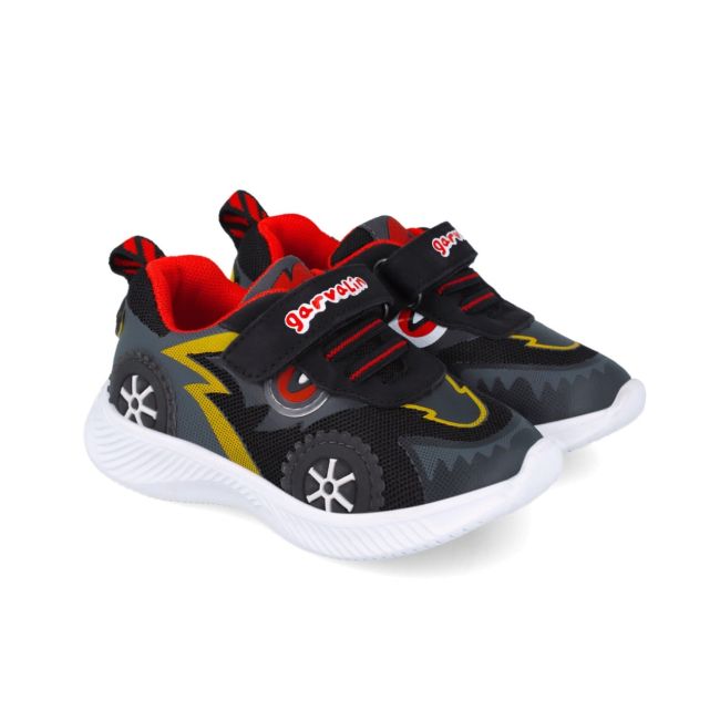 Sneakers cu roti si leduri Garvalin 252800, negri (Marime: 27) JEM252800-A-27