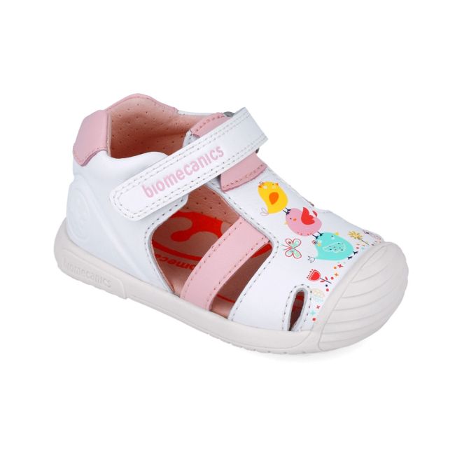 Sandale Primii Pasi pentru Copii Biomecanics 252106, Alb (Marime: 21) JEM252106-B-21