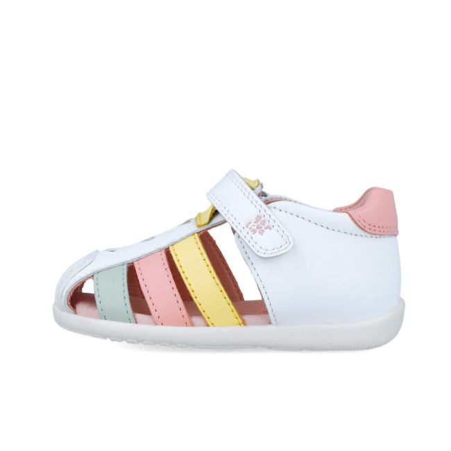 Sandale din piele pentru copii Garvalin 252303, alb (Marime: 21) JEM252303-B-21