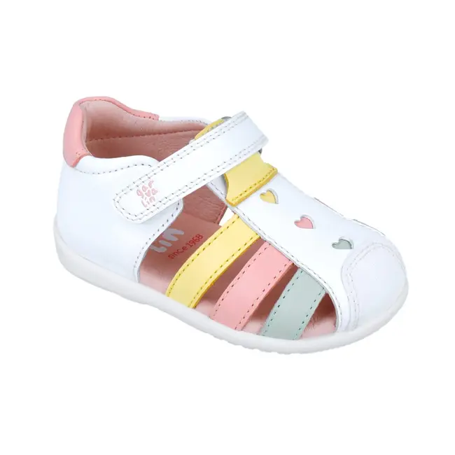 Sandale din piele pentru copii Garvalin 252303, alb (Marime: 22) JEM252303-B-22