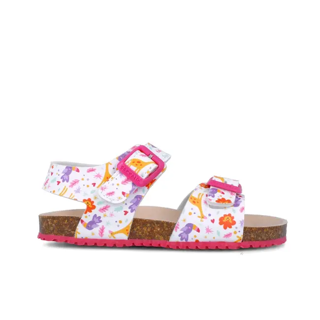 Sandale pentru copii cu floricele Garvalin, 252465, albi (Marime: 24) JEM252465-B-24