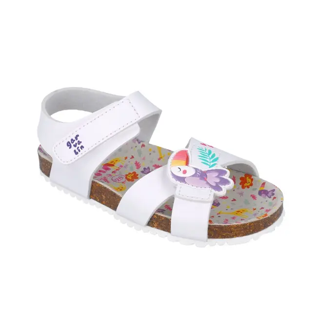 Sandale pentru copii cu papagal Garvalin, 252464, Alb (Marime: 21) JEM252464-B-21