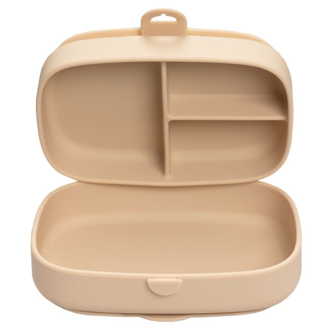 Caserola compartimentata din silicon cu ventuza, AppeKids Magic Box - Bubble Beige KRTAK275992