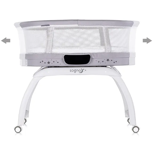 Patut cu leganare si cantar integrat chipolino sogno 2 in 1 grey hubkossg02501gr