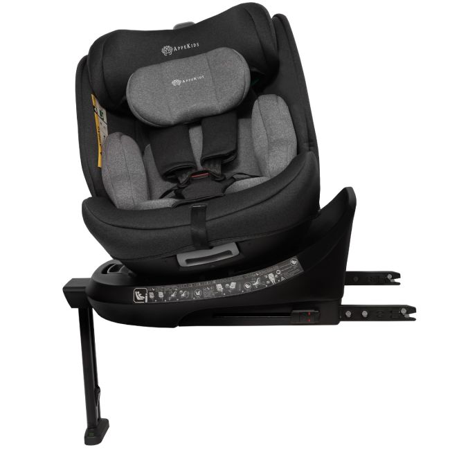 Scaun auto Appekids, I-SIZE, 40-150 cm, Rear Facing 360°, Pro Confort - Grey KRTAK275947