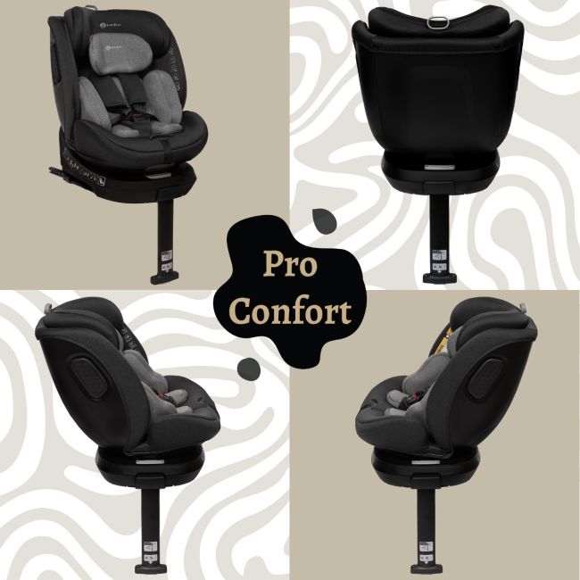 Scaun auto Appekids, I-SIZE, 40-150 cm, Rear Facing 360°, Pro Confort - Grey KRTAK275947