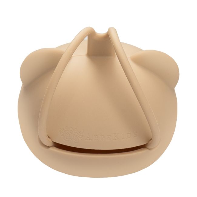 Suport pentru suzeta din silicon, AppeKids, The Little Bear - Bubble Beige KRTAK276074
