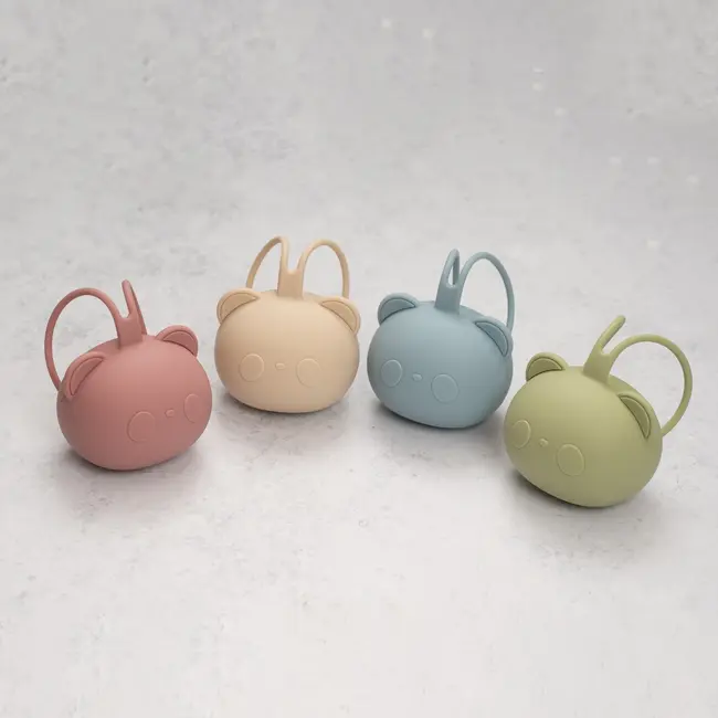 Suport pentru suzeta din silicon, AppeKids, The Little Bear - Raw Green KRTAK276098