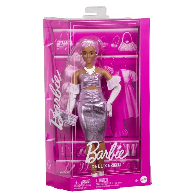 BARBIE DELUXE STYLE PAPUSA BARBIE CU PAR MOV VIVMTHYV25