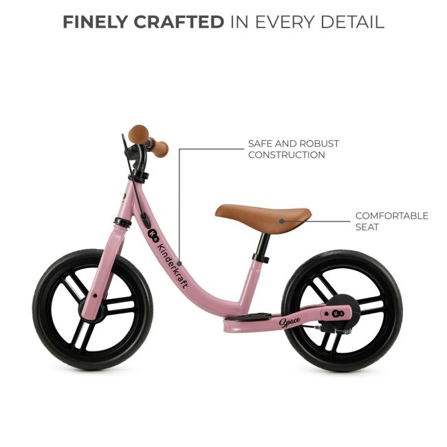 BICICLETA FARA PEDALE KINDERKRAFT SPACE DARK PINK VIVKRSPAC23PNK0000