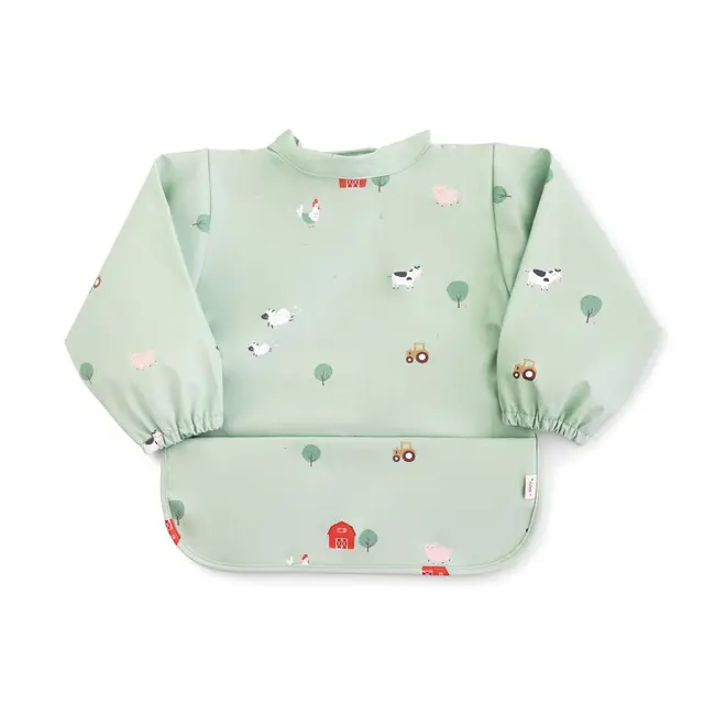 Baveta Impermeabila Cu Maneci Si Buzunar, Reglabila,   Funny Farm  , Mint Pjb16580