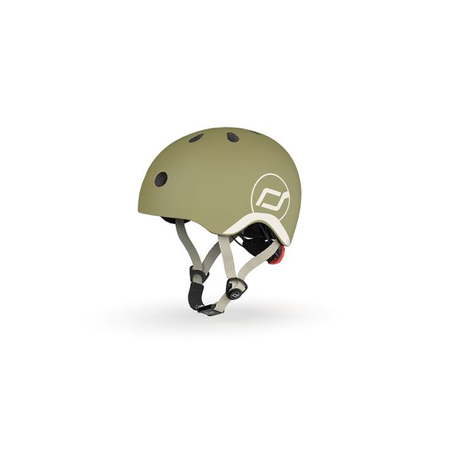 Casca De Protectie Pentru Copii, Sistem De Reglare Magnetic Cu Led, Xxs-s, 45-51 Cm, 1 An+, Olive, Scoot  Ride Pjb007