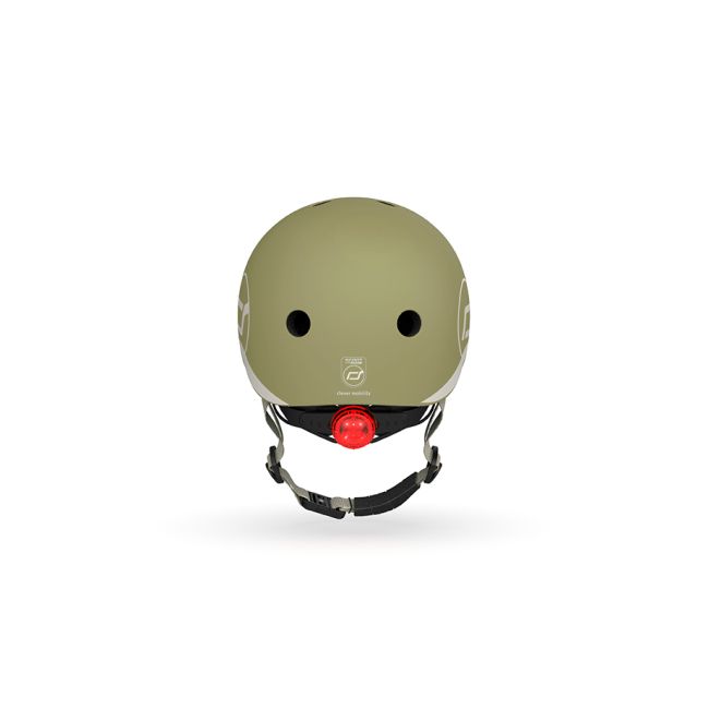 Casca De Protectie Pentru Copii, Sistem De Reglare Magnetic Cu Led, Xxs-s, 45-51 Cm, 1 An+, Olive, Scoot  Ride Pjb007