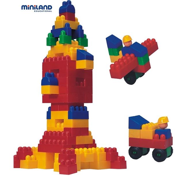 Joc de constructii caramizi miniland 300 buc - okeml32315