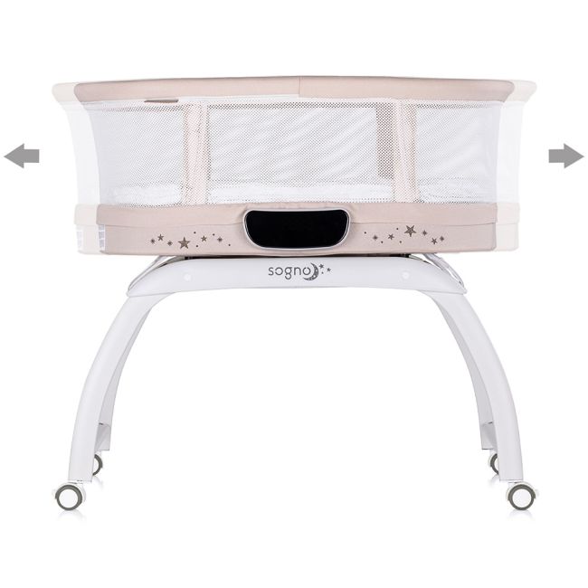 Patut cu leganare si cantar integrat chipolino sogno 2 in 1 macadamia hubkossg02502ma