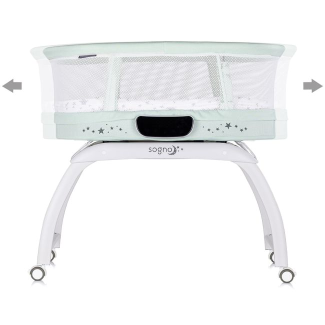 Patut cu leganare si cantar integrat chipolino sogno 2 in 1 pastel green hubkossg02503pg