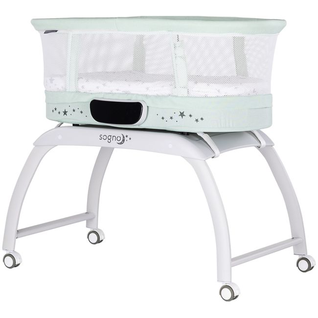 Patut cu leganare si cantar integrat chipolino sogno 2 in 1 pastel green hubkossg02503pg