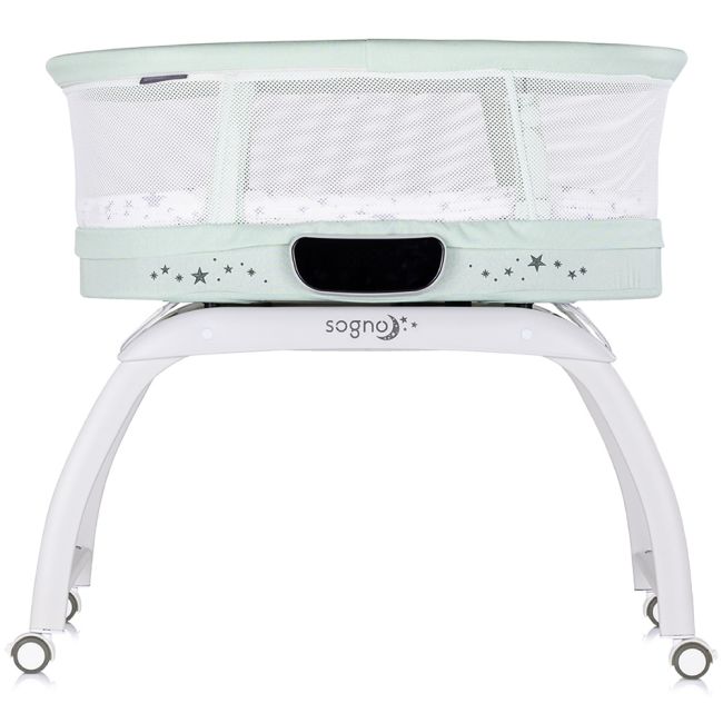 Patut cu leganare si cantar integrat chipolino sogno 2 in 1 pastel green hubkossg02503pg
