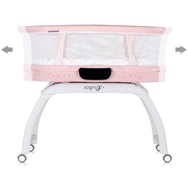 Patut cu leganare si cantar integrat chipolino sogno 2 in 1 pink hubkossg02504pi