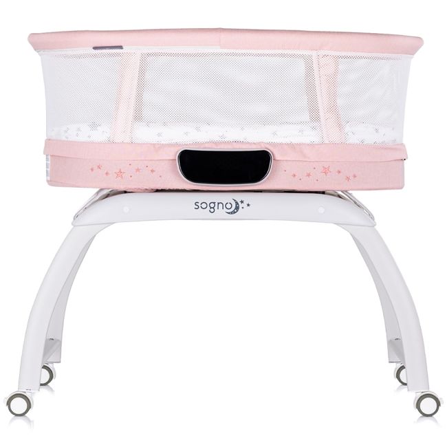 Patut cu leganare si cantar integrat chipolino sogno 2 in 1 pink hubkossg02504pi