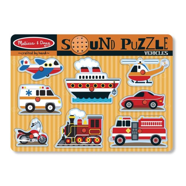 Puzzle cu sunete vehicule melissa and doug - okemd0725