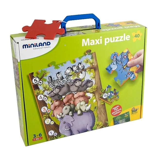 Puzzle de podea educativ cu numere miniland 40 piese - miniland - okeml36001