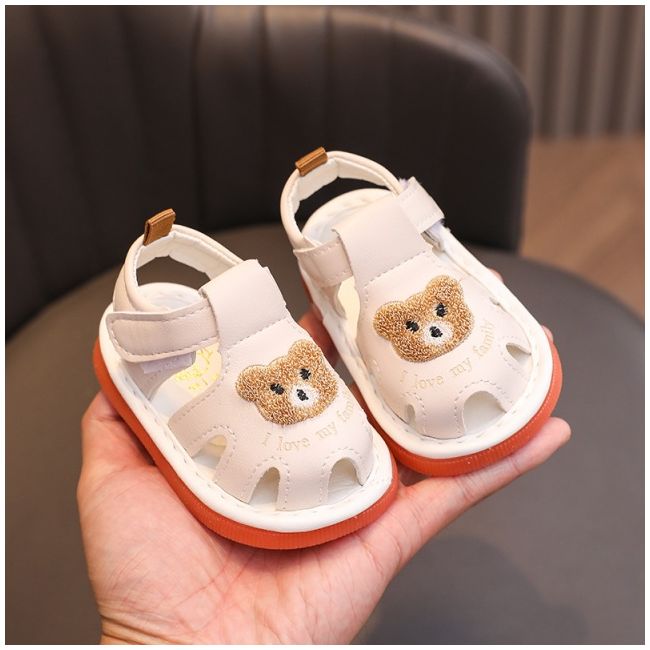 Sandalute ivoire cu piuitoare - bear family md2025su13-3-sa45