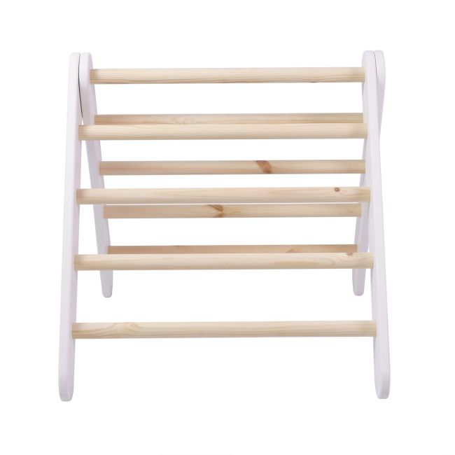 Scara Din Lemn Pentru Copii - Triunghi De Catarare Tip Pikler Montessori, Alb, Meowbaby Pjbwtd001