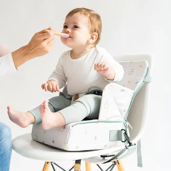 Scaun De Masa Portabil, 2in1, Design Multifunctional, Geanta De Mana, Centura De Siguranta, Funny Farm Pjb137901