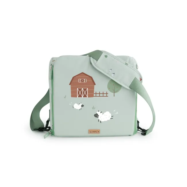 Scaun De Masa Portabil, 2in1, Design Multifunctional, Geanta De Mana, Centura De Siguranta, Funny Farm Pjb137901