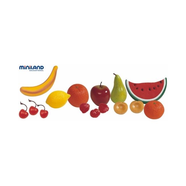 Set fructe din plastic miniland 15 buc - okeml30581