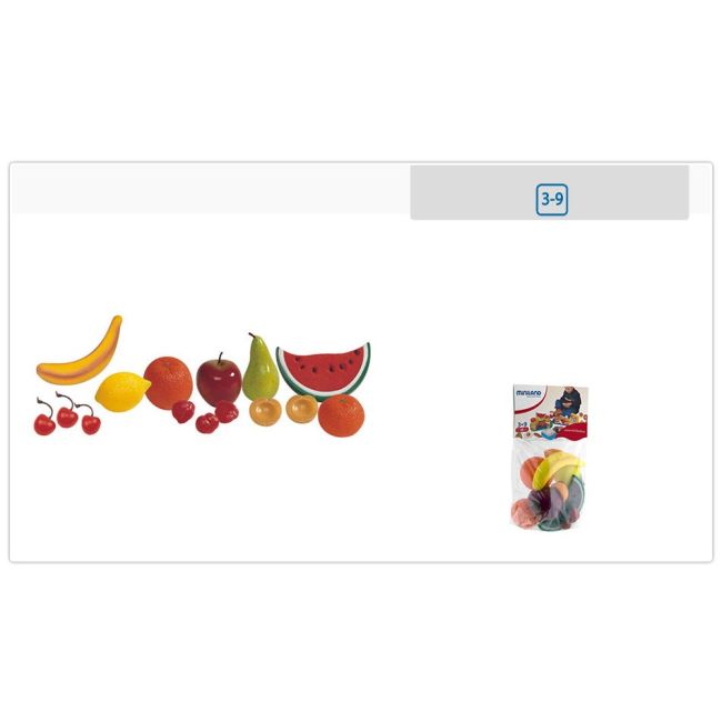 Set fructe din plastic miniland 15 buc - okeml30581