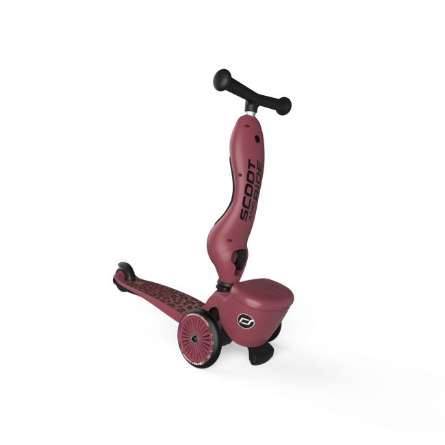 Trotineta Copii Cu Sezut, Suport Jucarie, Transformabila 2in1, Highwaykick 1 Lifestyle Wildcat, 1-5 Ani, Pana La 50 Kg, Scoot  Ride Pjb00075