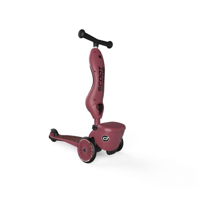Trotineta Copii Cu Sezut, Suport Jucarie, Transformabila 2in1, Highwaykick 1 Lifestyle Wildcat, 1-5 Ani, Pana La 50 Kg, Scoot  Ride Pjb00075