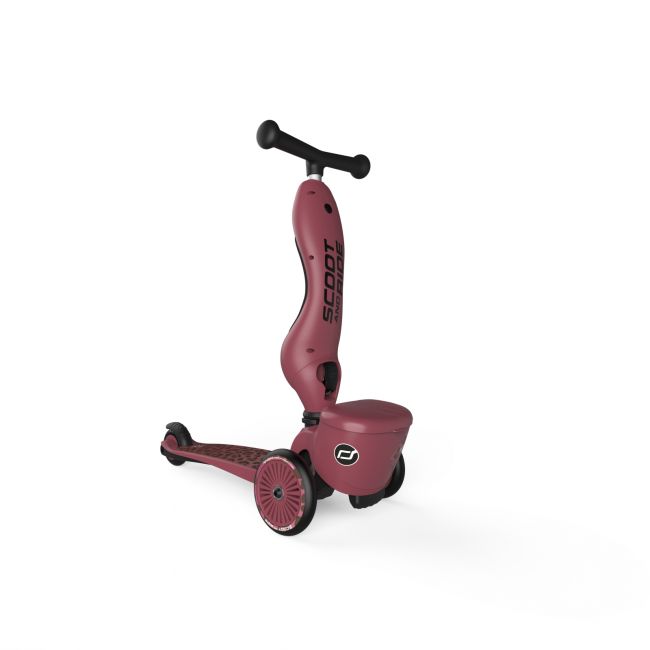 Trotineta Copii Cu Sezut, Suport Jucarie, Transformabila 2in1, Highwaykick 1 Lifestyle Wildcat, 1-5 Ani, Pana La 50 Kg, Scoot  Ride Pjb00075