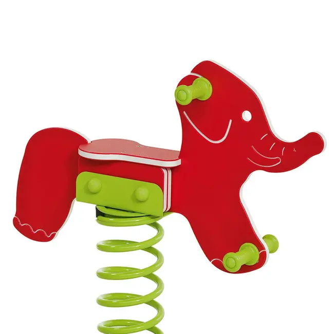 Balansoar pe arc pentru copii elefant, hdpe, cu prindere in beton kbt - okekbt173.013.001.003