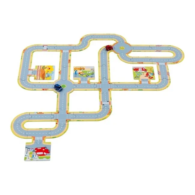 Circuit de podea cu 2 masinute die cast incluse - okegoki57422