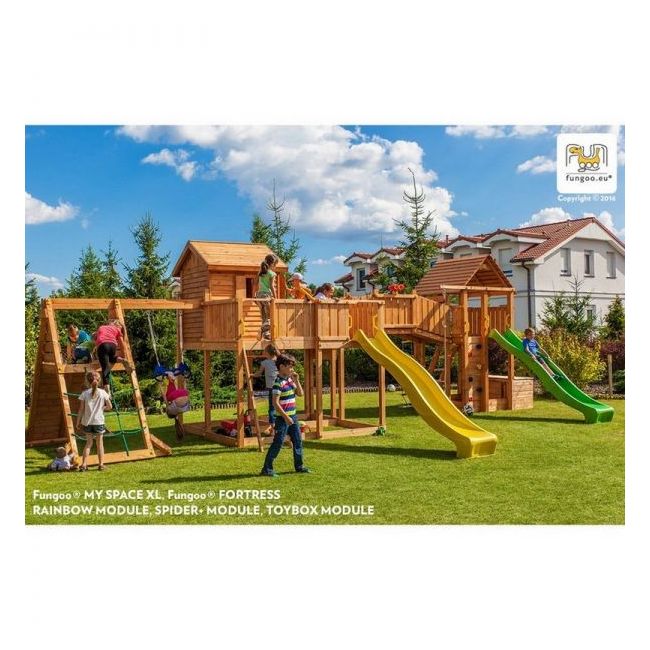 Complex de joaca din lemn fungoo maxi set spider land - okefu03528