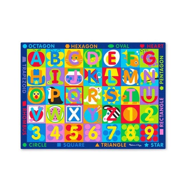 Covor de joaca litere si forme geometrice - melissa & doug - okemd5193