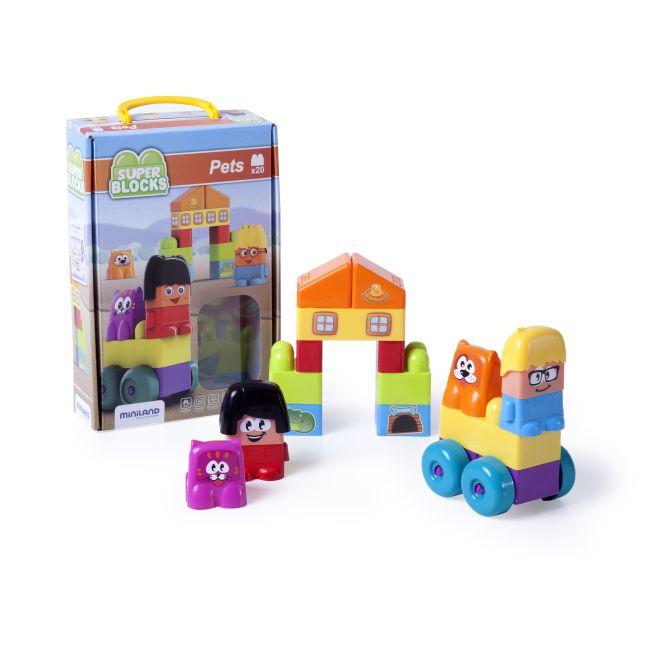 Joc constructii animale de companie - miniland - okeml32348