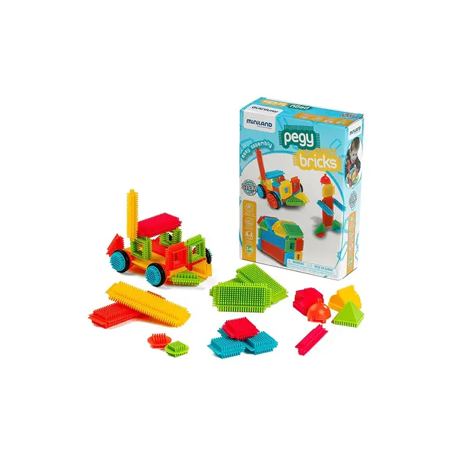 Joc de constructii pegy bricks 36 miniland - okeml94042