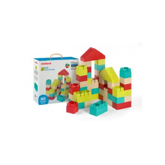 Joc de construit eco kim blocks 40 piese - okeml32159