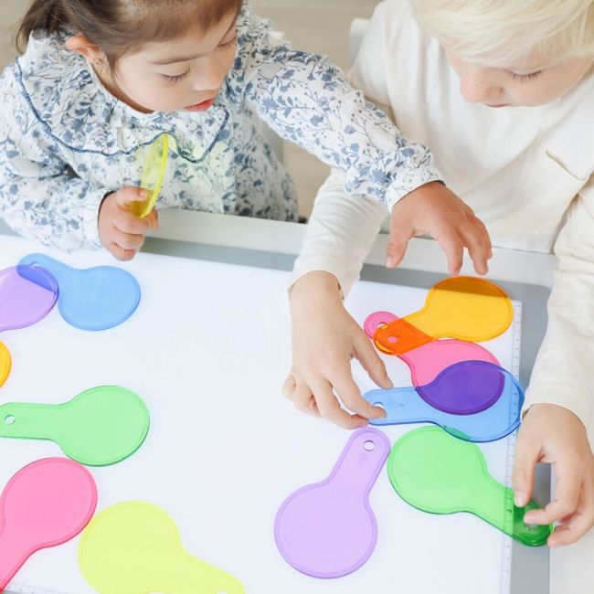 Joc educativ pentru invatarea culorilor palettes, stem, 5-6 ani, miniland educational 32173 - okeml32173