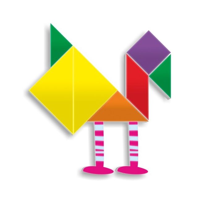 Joc magnetic tangram fantezie - okeml31965