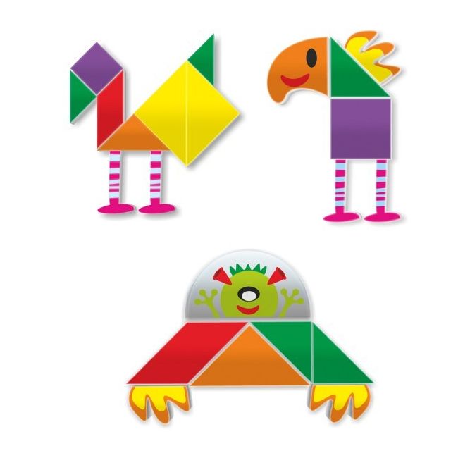 Joc magnetic tangram fantezie - okeml31965
