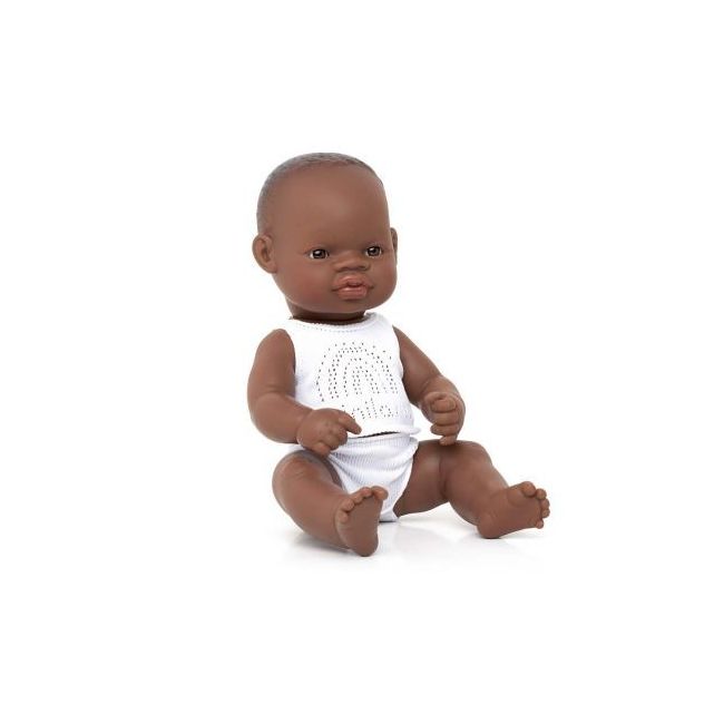 Papusa bebelus educativa 32 cm - baiat african - okeml31353