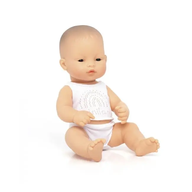 Papusa bebelus educativa 32 cm - baiat asiatic - okeml31355