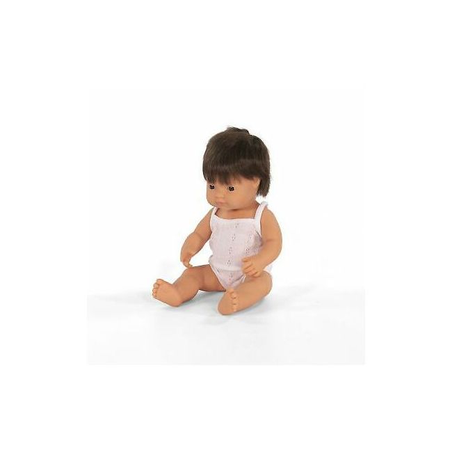 Papusa educationala 38 cm baietel european brunet - okeml31179