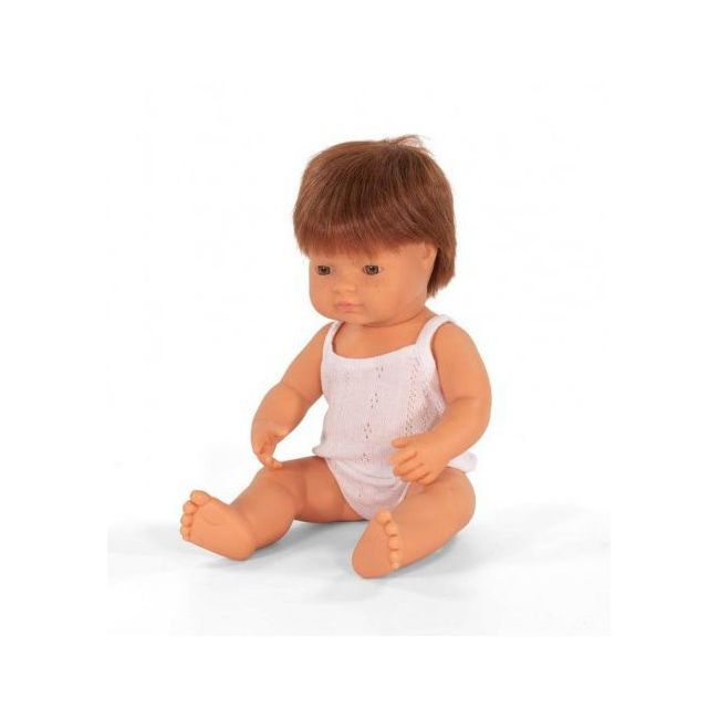 Papusa educationala 38 cm baietel european roscat - okeml31149